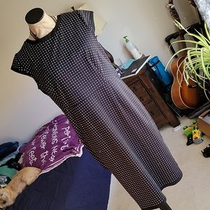 Hal Rubenstein Black and white polka-dot dress